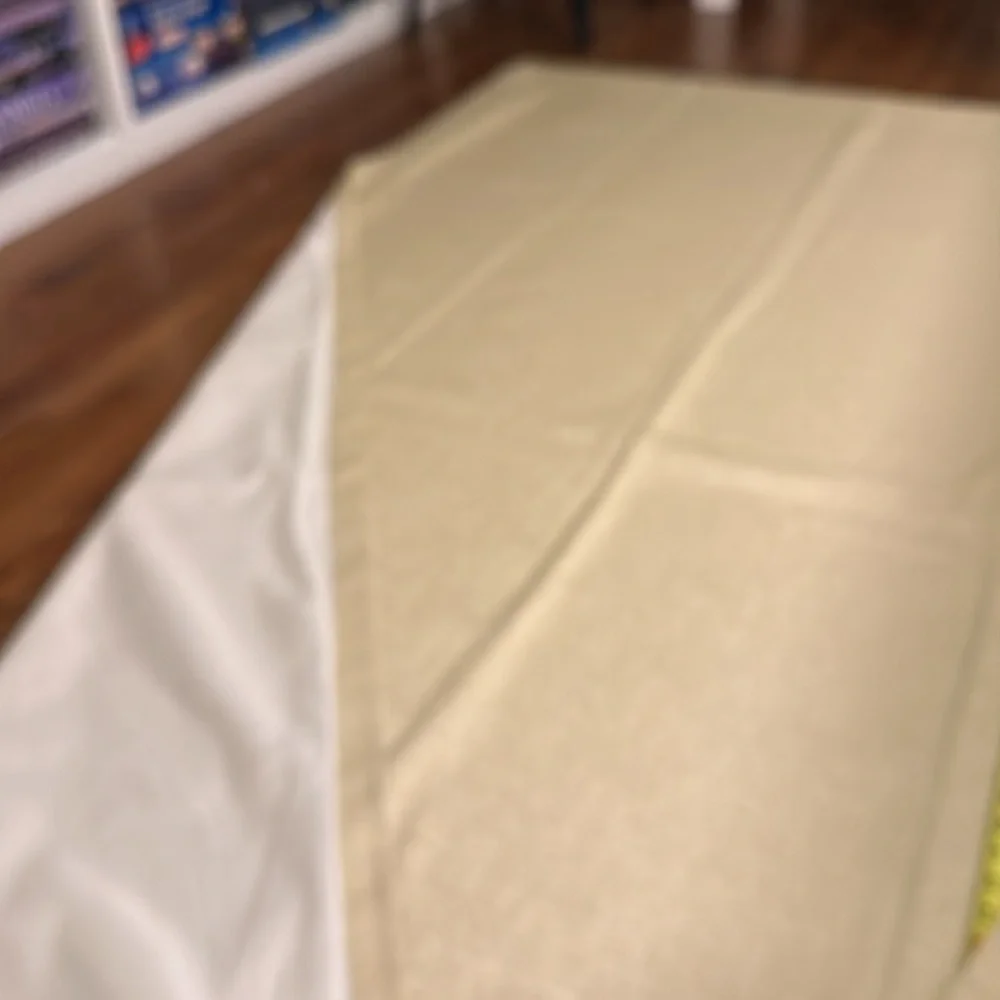 4 Crème color long curtains, big eyelets for curtain rod🤎🤎🤎